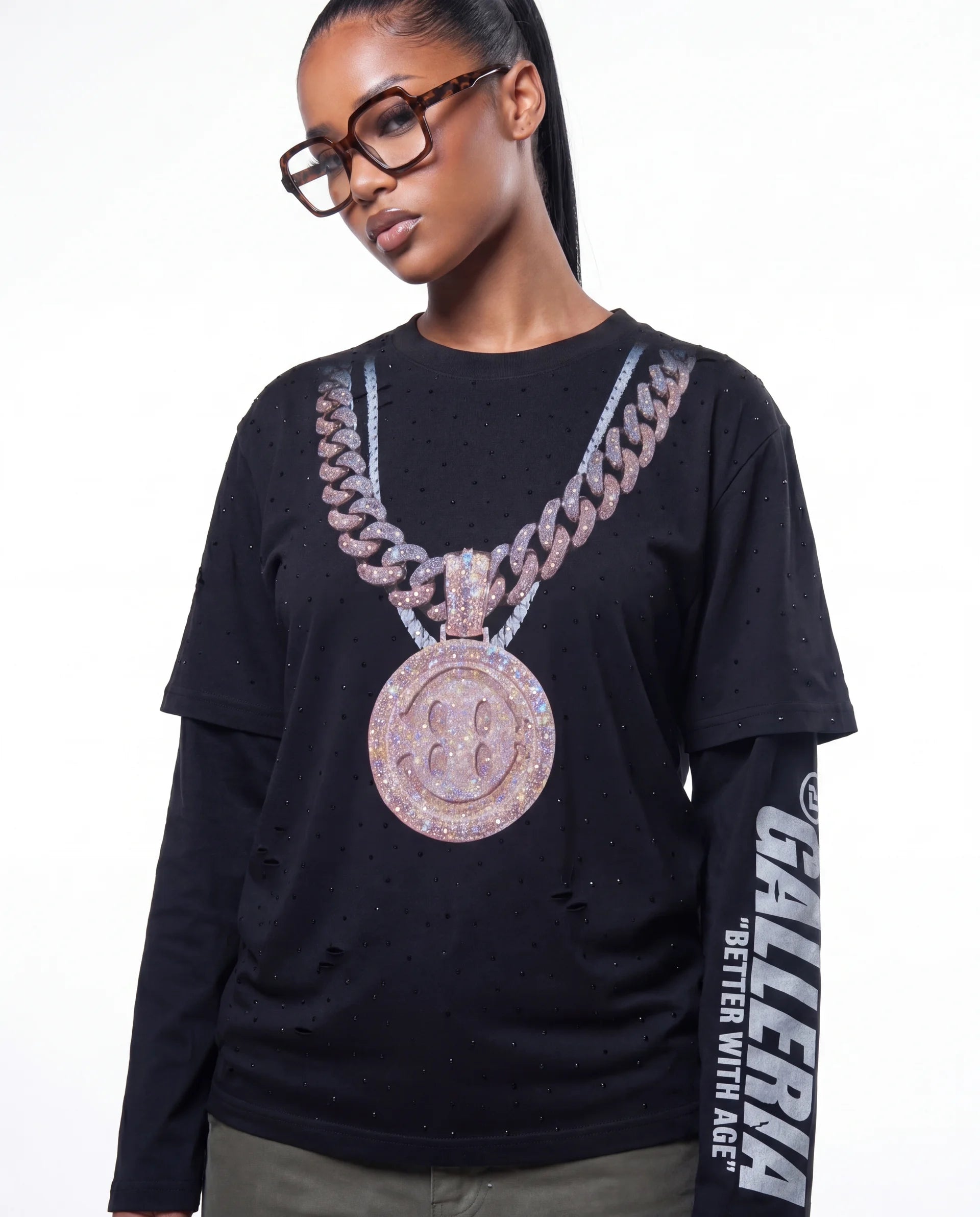 Caviar Crystal Long Sleeve