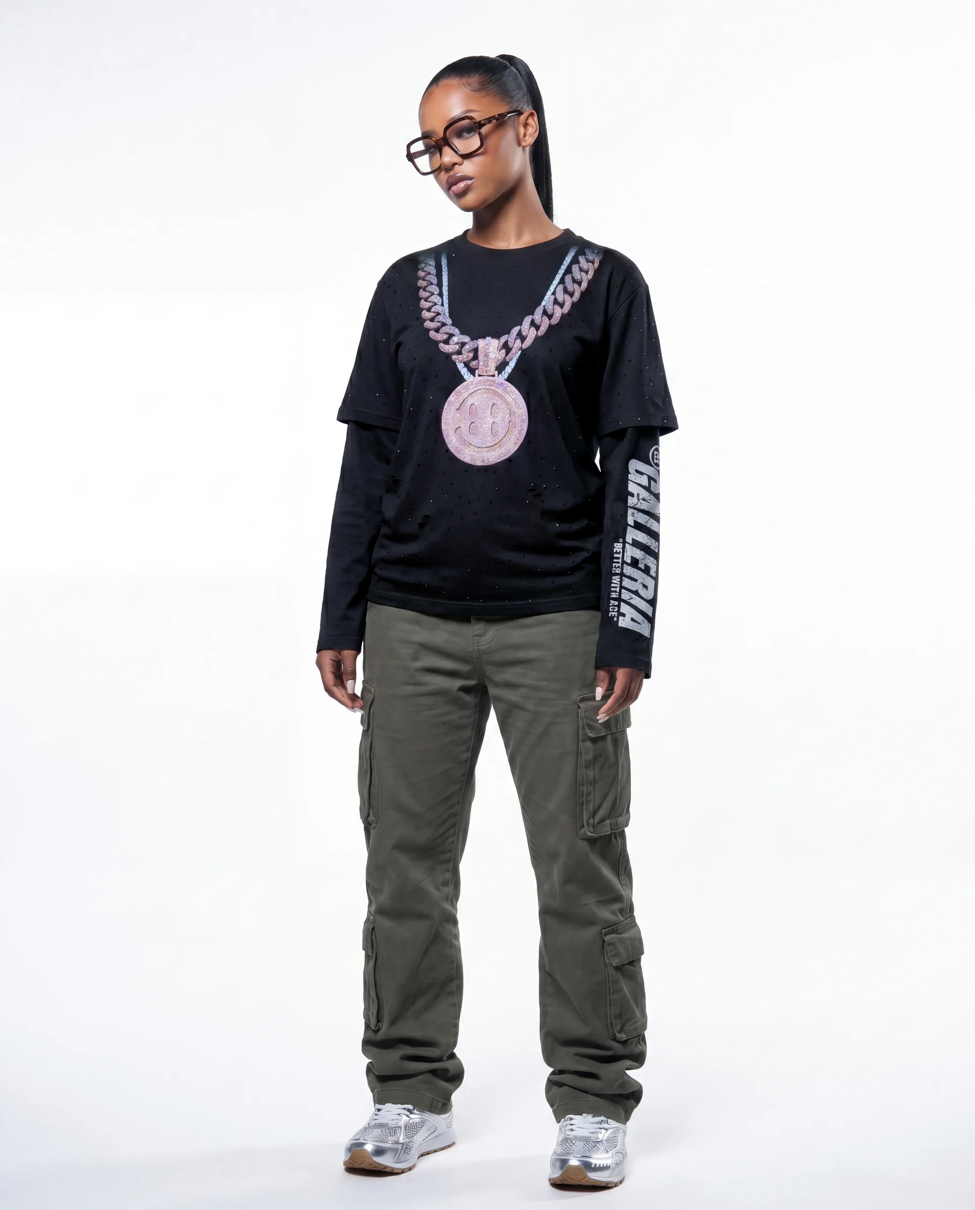 Caviar Crystal Long Sleeve